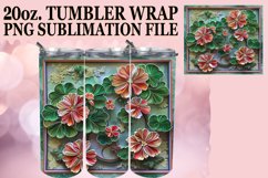 3D Blooming Flowers Tumbler Wrap - Springtime Design Product Image 1