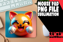VIBRANT MOUSE PAD SUBLIMATION PNG, 3D Emoji Product Image 1