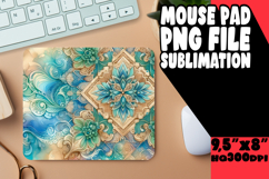 Playful Mouse Mat Sublimation PNG, Watercolor Patter Product Image 1