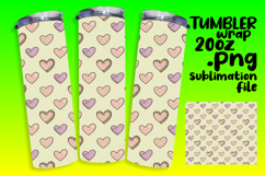 Sublimation Tumbler Template 20oz , Heart Product Image 1