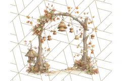 Acorn Village Clipart PNG, Fall Animal Png Product Image 3