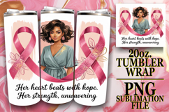 Vibrant colors 20oz tumbler wrap, Cancer Product Image 1
