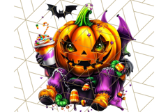 Spooky Café Cuties Halloween PNG Clipart, Holiday Elements Product Image 3