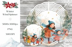 Christmas Wind Spinner, Winter Forest Wind Spinner PNG Product Image 1