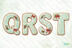 Mint Cookie Letters Clipart Product Image 1