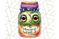 Halloween Monster Clipart PNG, Monsters in Jars, Spooky Png Product Image 3