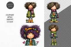Whimsical Girl Clipart Product Image 1