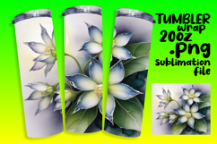 Sublimation Tumbler Template 20oz , Flowers Product Image 1