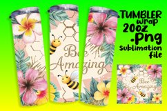 ELEGANT 20oz Tumbler PNG Design , Bee Product Image 1