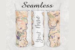 Peach Flowers Glitter Agate 20oz sublimation design tumbler Product Image 1