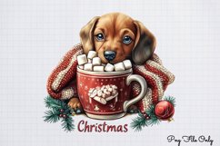 Christmas Dachshunds Clipart PNG Product Image 1
