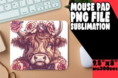 Peekaboo Cow Mouse Pad Farm Animal Sublimation Product Image 1