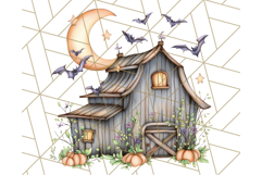 Halloween Cottagecore Barn PNG Clipart, Fall Style Product Image 3