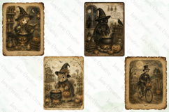 Vintage Halloween Card PNG Clipart Product Image 1