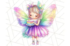Pastel Fairy Clip Art PNG With Glitter, Rainbow Fairy Png Product Image 3