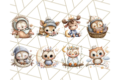 Woodland Nursery Baby Animals Clipart, Cute Animals Png Product Image 3