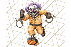 Creepy Clown Halloween PNG Clipart, Spooky Circus Art Product Image 3