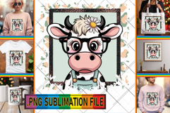 BRIGHT TSHIRT DESIGN Ideas PNG, Cute Cow Product Image 1