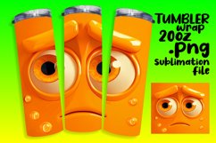 Cheery 3D Emoji Tumbler Wrap - Cartoon Design Product Image 1