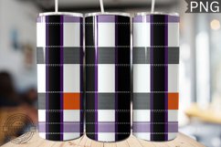 Halloween Plaid Pattern Tumbler Wrap - High Quality 300 Dpi Product Image 1