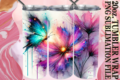 SERENE MOMENTS 20oz TUMBLER WRAP, Butterfly Product Image 1