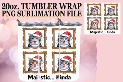 Vibrant Mornings 20oz tumbler wrap, Funny Cat Product Image 1