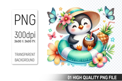 Summer Animals Clipart PNG Bundle, Tropical Summer Animals Product Image 7
