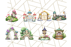 Princess Castle Clipart PNG, Enchanted Garden Artwork Product Image 3