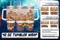 Twinkling Floral Leopard Tumbler Design 40oz Product Image 1