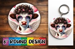 Cheerful Car Coaster Circle Style, Valentines Product Image 1