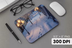 Winter Wonderland Snowflake PNG, Icy Tree Mouse Pad Design Product Image 1