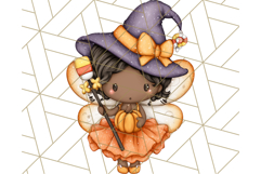 Halloween Fairy Clipart PNG, Spooky Cute Character Art Product Image 3