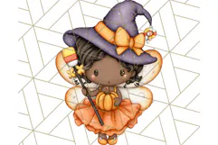 Halloween Fairy Clipart PNG, Spooky Cute Character Art Product Image 3