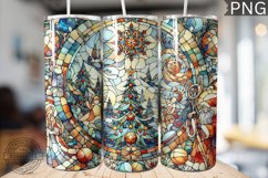 Watercolor Christmas Tumbler Wrap - High Quality 300 Dpi Product Image 1