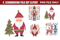 Scandinavian Folk Art Christmas Clipart PNG Product Image 1