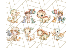 Cute Cartoon Dinosaur Clipart PNG, Prehistoric Animals PNG Product Image 3
