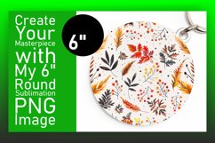 Harvest Season Fall Round Design Pattern Keychain Product Image 1