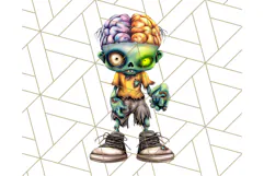 Bold Zombie Clipart PNG, Creepy Halloween Clip Art Product Image 3