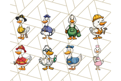 Goose Occupation Clipart PNG, Cute Job-Themed Graphics Product Image 3