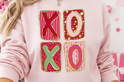 Preppy XOXO Valentine PNG, Pink Red Heart Coquette Design Product Image 3