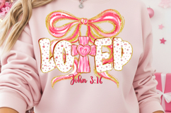 Christian Valentines Png, Brushtroke Loved John 3:16 Png Product Image 2