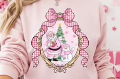 Pink Christmas Png, Merry &amp; Bright Png, Gingerbread Png Product Image 2