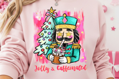 Jolly &amp; Caffeinated png, Christmas Nutcracker Png, Christmas Product Image 1