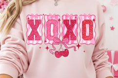 Xoxo coquette png, Heart bows png, pink coquette valentine Product Image 1