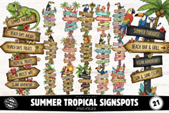 Summer Tropical Signspots Clipart Product Image 1