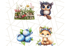Whimsical Woodland Forest Animals Png, Berries and Nature Product Image 7