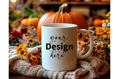Thanksgiving 11oz white blank Coffee Mug Mockup Product Image 1