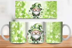Cute Leprechaun Gnome Mug Wrap PNG Sublimation Design Product Image 1