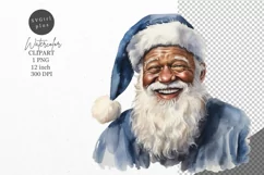 Christmas clipart, Santa clipart, Blue Christmas Product Image 1