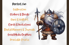 Viking Gnome Warrior Clipart PNG Bundle Fantasy Gnomes Product Image 11